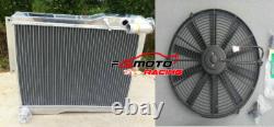 Aluminum Radiator+Fan For MG MGB GT Roadster MK IV 1.8L L4 1977-1980 1978 79 MT
