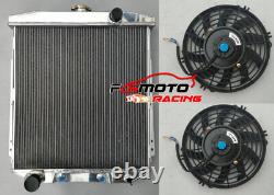 Aluminum Radiator+Fans For Ford Fairlane Car Skyliner Torino Club V8 1954-1956