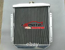 Aluminum Radiator+Fans For Ford Fairlane Car Skyliner Torino Club V8 1954-1956