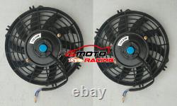 Aluminum Radiator+Fans For Ford Fairlane Car Skyliner Torino Club V8 1954-1956