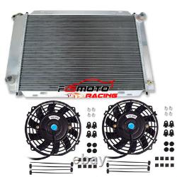 Aluminum Radiator+Fans For Ford Mustang GT GL LX SVT Cobra 5.0L V8 302 1979-1993