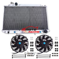 Aluminum Radiator+Fans For Toyota Corolla Cressida MX83 3.0L V6 7M-GE 1989-1993