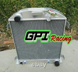 Aluminum Radiator For Ford chopped hot rod withChevy 350 V8 engine 1932 32 AT