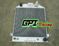 Aluminum Radiator For Ford chopped hot rod withChevy 350 V8 engine 1932 32 AT
