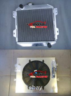 Aluminum Radiator+Shroud+FAN FOR Ford Capri Escort MK1 MK2 MK3 Kent 1.3/1.6/2.0