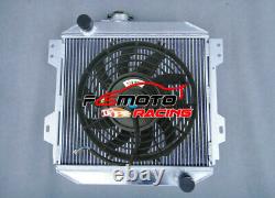 Aluminum Radiator+Shroud+FAN FOR Ford Capri Escort MK1 MK2 MK3 Kent 1.3/1.6/2.0