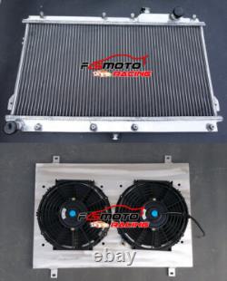 Aluminum Radiator+Shroud+Fans For Mazda Miata MX-5 MX5 NA 1.6L 1.8L 1990-1997 MT