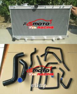 Aluminum Radiator+ blue hose For Subaru Impreza WRX/STi GDA/GDB EJ207 2002-2007