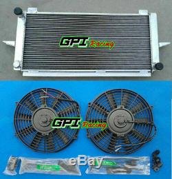 Aluminum radiator+FANS for FORD ESCORT/ SIERRA RS500 / RS COSWORTH 2.0 1982-1997
