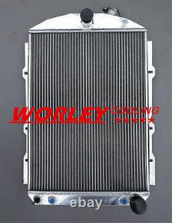 Aluminum radiator + fan for CHEVY HOT / STREET ROD 350 V8 1938 automatic ALLOY
