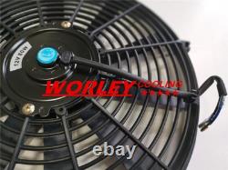 Aluminum radiator + fan for CHEVY HOT / STREET ROD 350 V8 1938 automatic ALLOY