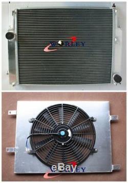 Aluminum radiator & shroud & fan for BMW E36 M3 Z3 325TD 320 323 328 manual MT