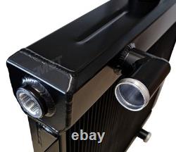 Escort Mk1 Mk2 Alloy Radiator Big Header 90 Degree Top Pinto Black Aluminium