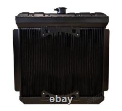 Escort Mk1 Mk2 Alloy Radiator Classic Header STRAIGHT BDA XE Black Aluminium