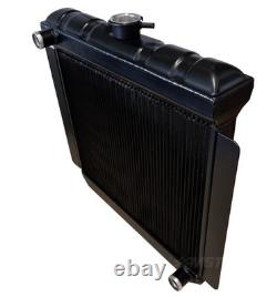 Escort Mk1 Mk2 Alloy Radiator Classic Header STRAIGHT BDA XE Black Aluminium