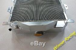 Fit Austin Healey 100-4 1953-1956 53 54 55 56 MT aluminum radiator 56mm 2 Rows
