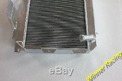 Fit Austin Healey 100-4 1953-1956 53 54 55 56 MT aluminum radiator 56mm 2 Rows