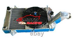For 1953-1957 Triumph TR TR2 / TR3 / TR3A / TR3B MT Aluminum Radiator+Shroud+Fan
