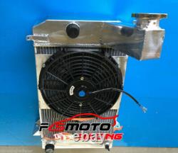 For 1953-1957 Triumph TR TR2 / TR3 / TR3A / TR3B MT Aluminum Radiator+Shroud+Fan