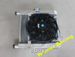 For Lancia Fulvia 1.3 1.3S V4 aluminum radiator+12'' 12V fan & mounting kits