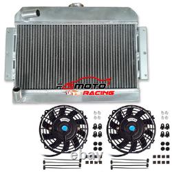 For MG MGB GT / Roadster 1.8L 3.5L 1968-1975 MT Top-Fill Aluminum Radiator+FANS