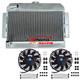 For Mg Mgb Gt / Roadster 1.8l 3.5l 1968-1975 Mt Top-fill Aluminum Radiator+fans