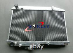 For TOYOTA COROLLA AE86 1.6L I4 1983-1987 83 84 85 86 MT Aluminum Radiator +FANS