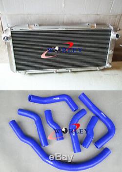 For Toyota MR2 SW20 aluminum alloy radiator 90-97 91 92 93 & SILICONE HOSE BLUE