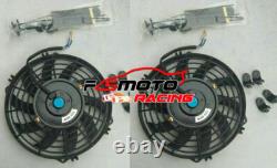 For VW GOLF MK1 CADDY Jetta SCIROCCO GTI SPEC 1.6 1.8 8V Aluminum Radiator + FAN