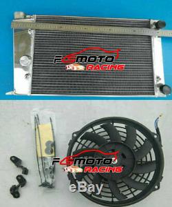 For VW GOLF MK1 CADDY SCIROCCO Jetta GTI SPEC 1.6 1.8 8V Aluminum Radiator + Fan