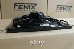 Ford XC/XD/XE Falcon V8 FENIX Alloy Radiator Stealth, Twin Spal Fans & Shroud