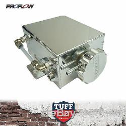 Proflow Polished Alloy Coolant Tank + Level Indicator Radiator Recovery Overflow