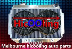 RACE Alloy Radiator&Fan HOLDEN HQ HJ HZ HX LH LX Kingswood Torana V8 253 308 AT
