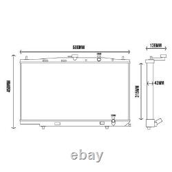 Tegiwa Aluminium Alloy Radiator For Honda CIVIC Crx Ef Vtec 88-91