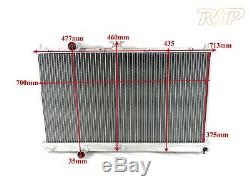 Universal Alloy Radiator & Slim Fans Core Size 700mm x 375mm x 42mm