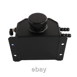 Universal Black 1L Aluminum Coolant Radiator Overflow Recovery Water Tank Bottle