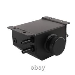 Universal Black 1L Aluminum Coolant Radiator Overflow Recovery Water Tank Bottle