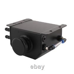 Universal Black 1L Aluminum Coolant Radiator Overflow Recovery Water Tank Bottle