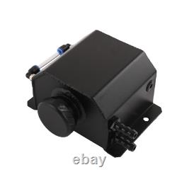Universal Black 1L Aluminum Coolant Radiator Overflow Recovery Water Tank Bottle