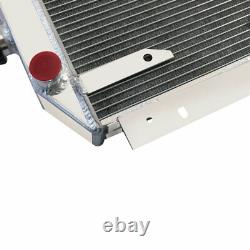 3 Radiateur en alliage d'aluminium de rangée avec relais de ventilateur convient pour Ford Escort 1971-1980 MT