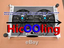 3 Row Alliage 52 MM Radiateur + Deux Ventilateurs Pour Holden Vn Vg Vp Vr Vs V6 3.8l
