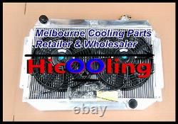 3row Alloy Radiator&fan Holden Kingswood Hq Hj Hx Hz V8 308 253 350 Chev Eng Mt