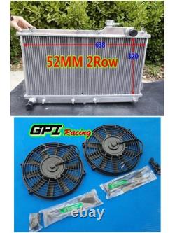 52 mm pour Mazda MX-5 NB Roadster Miata MX5 MT 1998-2005 Radiateur en aluminium + ventilateurs
