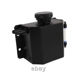 Bouteille de récupération de liquide de refroidissement universelle en aluminium noir 1 L pour radiateur <br/> 