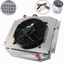 Cache de ventilateur de relais de radiateur en alliage d'aluminium à 3 rangées compatible avec Ford Escort 1971-1980 MT