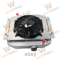 Cache de ventilateur de relais de radiateur en alliage d'aluminium à 3 rangées compatible avec Ford Escort 1971-1980 MT