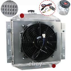 Cache fan avec relais pour radiateur en alliage d'aluminium à 3 rangées, compatible Ford Escort 71-1980 MT