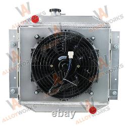 Cache fan avec relais pour radiateur en alliage d'aluminium à 3 rangées, compatible Ford Escort 71-1980 MT