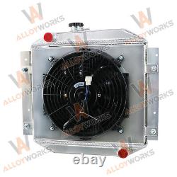 Cache fan avec relais pour radiateur en alliage d'aluminium à 3 rangées, compatible Ford Escort 71-1980 MT