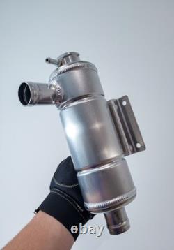 Pot de swirl en aluminium 0,9L réservoir de liquide de refroidissement 3 expansion de radiateur entrée/sortie 32 mm